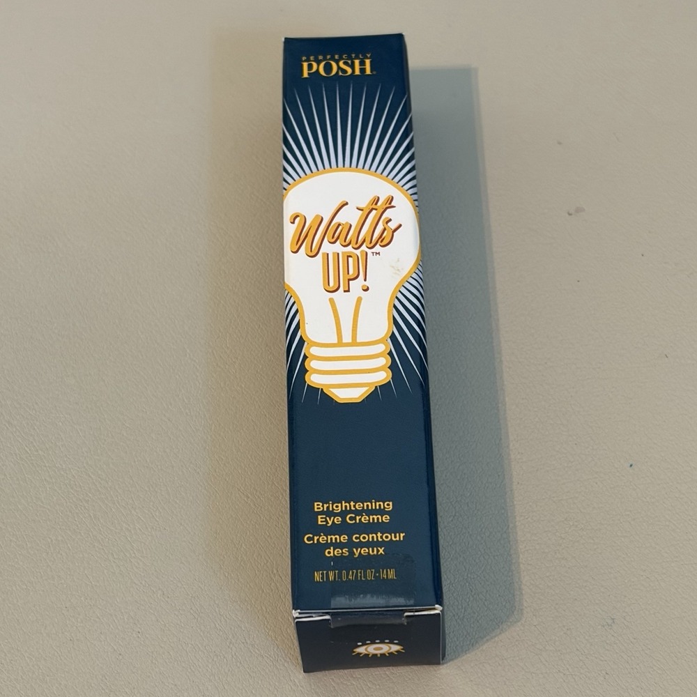 Perfectly Posh Watts Up! Brightening Eye Cream 0.47oz Hyaluronic Caffeine Vegan
